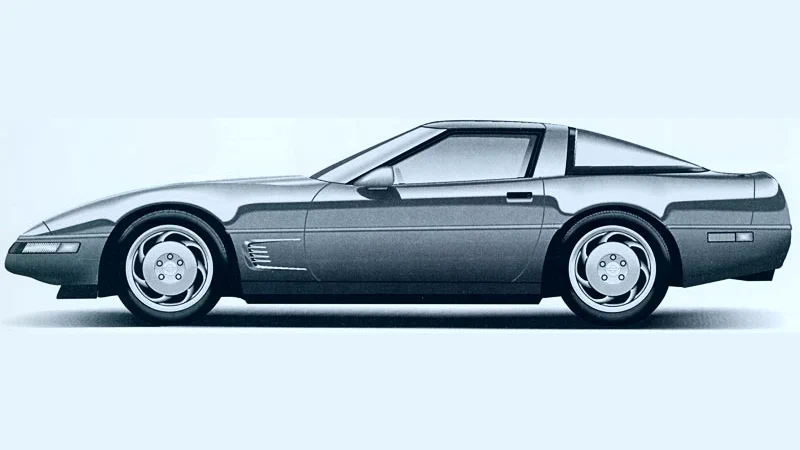 Click to Enlarge-Esc to Close Corvette Generations/C4/C4 1996 Corvette outline drawing-2.webp
